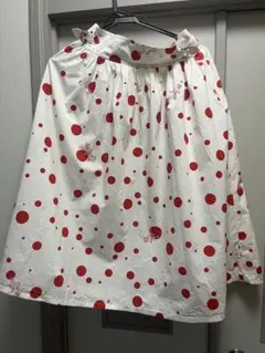 MILK白×赤ドット膝下フレアスカートのサムネイル