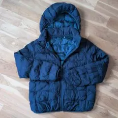 UNIQLO フード付きダウンコート 150 ネイビー