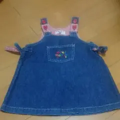 ミキハウス デニム ジャンパースカート 90