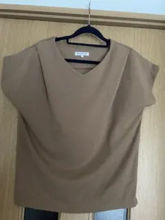 GLOBAL WORK ベージュ Vネック 半袖シャツ Lサイズ