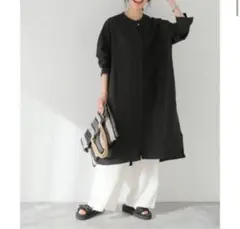 JOURNAL STANDARD L'ESSAGEリネンスタンドカラーワンピース