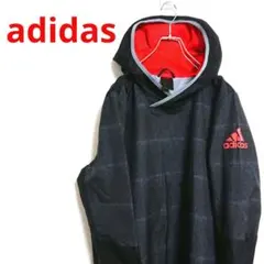 アディダス adidas 黒 ナイロンジャケット フーディー アウター