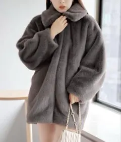 chico ファーミディアムコート　ダークグレー