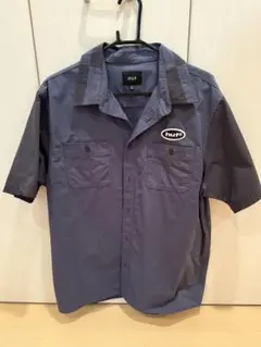 HUF ダークブルー 半袖シャツ Lサイズ