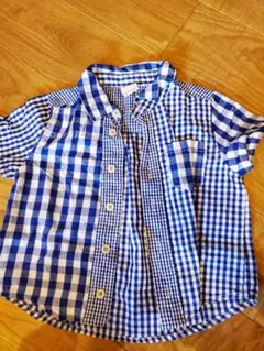 petit main 半袖シャツ 90サイズ チェック　男の子　シャツ