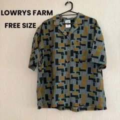 LOWRYS FARM 幾何学模様 シャツ フリーサイズのサムネイル