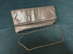 シルバー メタリック クラッチバッグ