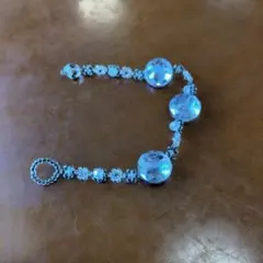 曇り色クリスタルビーズブレスレット