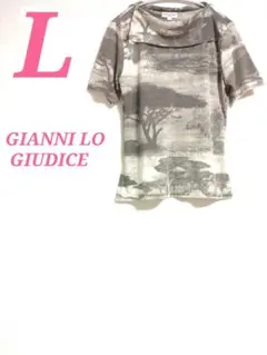 GIANNI LO GIUDICE 半袖カットソー グレージュ L アニマル柄のサムネイル