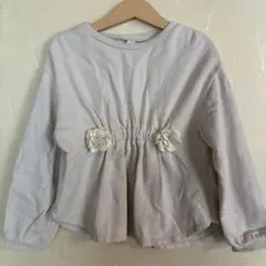 花装飾 トレーナー薄手 120