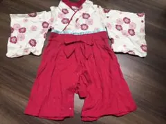 PUFF2KIDS ベビー袴　90cm 女の子 花柄 ひな祭り お正月 七五三