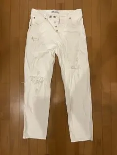 ZARA ダメージジーンズ　ホワイト　EUR38
