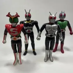 当時物 レトロ ソフビ 仮面ライダー3体セット 石森プロ 東映 1989年