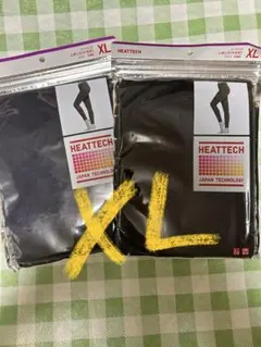 ユニクロヒートテックレギンス（十分丈）XLサイズ　ネイビー　ブラック 2色組