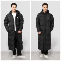 美品★ルコックスポルティフ ロングダウンコート ユニセックスS ブラック 黒