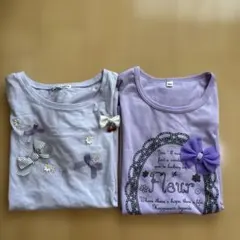 薄紫 Tシャツ 2枚セット　150cm