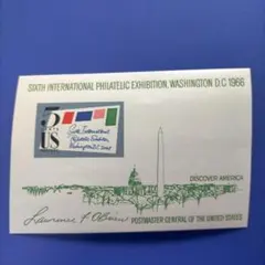 3729 外国切手 アメリカ 1966年 国際切手展記念 小型シート