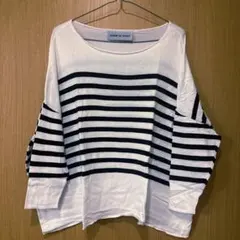 STAMP AND DIARY ボーダー長袖カットソー