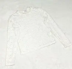 最終価格【ローリーズファーム】アイボリー レース 長袖 シャツM 美品