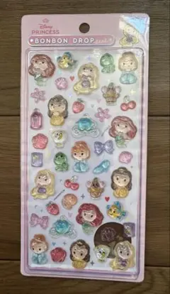 ボンボンドロップシール　プリンセス　ディズニー