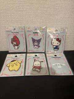 新品未使用　パイルワッペン　サンリオ　６点セット