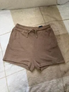 【H&M ニットショートパンツ】ブラウン US S ウエストゴムのサムネイル