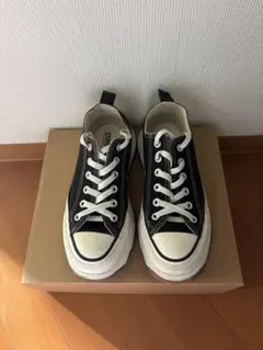 コンバース トレックウェーブ ブラック キャンバス 厚底 23.5cm