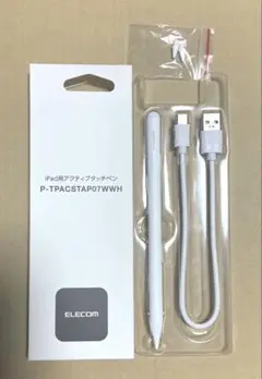 【美品】エレコム ipadタッチペン(P-TPACSTAP07WWH)