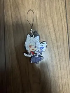 カラフルピーチどぬくラバーキーホルダー