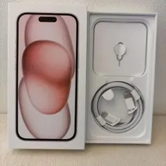 Apple iPhone 15 ピンク 箱のみ 充電ケーブル付き