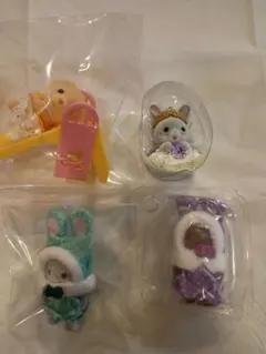 シルバニアファミリー カラフルウサギフローラルエッグラブラドール犬人形セット
