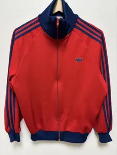 80s adidas トラックジャケット　赤　4号　vintage 西ドイツ