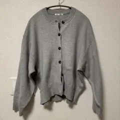 GU クルーネックカーディガン グレー XLサイズ