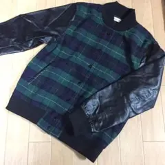 新品未使用品　Blowny スタジャン 緑チェック