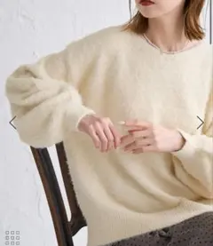 【新品タグ付き】ロペピクニック　シャギーVネックニットプルオーバー　38サイズ