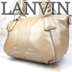 LANVIN ランバン ハンドバッグ トートバッグ レザー ロゴ