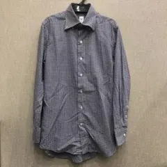 美品 ITAL STYLE シャツ 37/80 チェック柄 綿100％