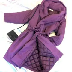 CHILE フード付きパープルダウンコート