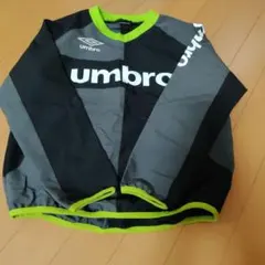 umbro 長袖ピステ 黒/グレー/ネオンイエロー