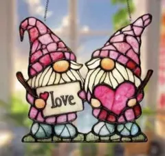 インテリア雑貨 2D ハートノームさん カップル アクリル看板 LOVE 壁掛け