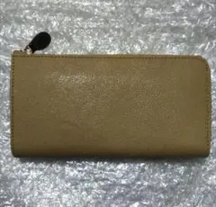 新品未使用 本革Ｌ字ファスナー長財布 イエロー系統