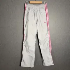 adidas ジャージパンツ S グレー×ピンク サイドラインのサムネイル