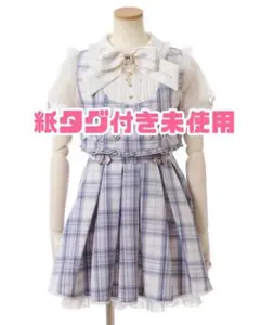 LIZ LISA セットアップライクチェックワンピース ブルー - メルカリ