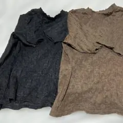 studio clip ハイネックネックレース調　黒と茶セット売　Ｍ