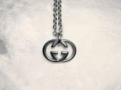 【本物】GUCCI インターロッキングGネックレス ダブルGロゴ 約50cm