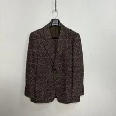 古着　テーラード　ジャケット　ウール　　ブラウン　チェック　ブルックスブラザーズ