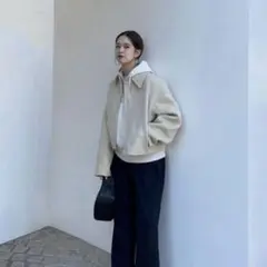 TODAYFUL ライトベージュ ジップアップジャケット