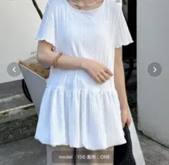 CIAOPANIC TYPY 裾バルーンランダムリブ半袖トップスのサムネイル