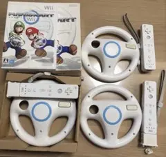 マリオカート Wii + ハンドル、リモコン3個セット