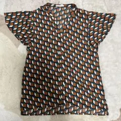 OPAQUE.CLIP 幾何学模様 半袖シャツ